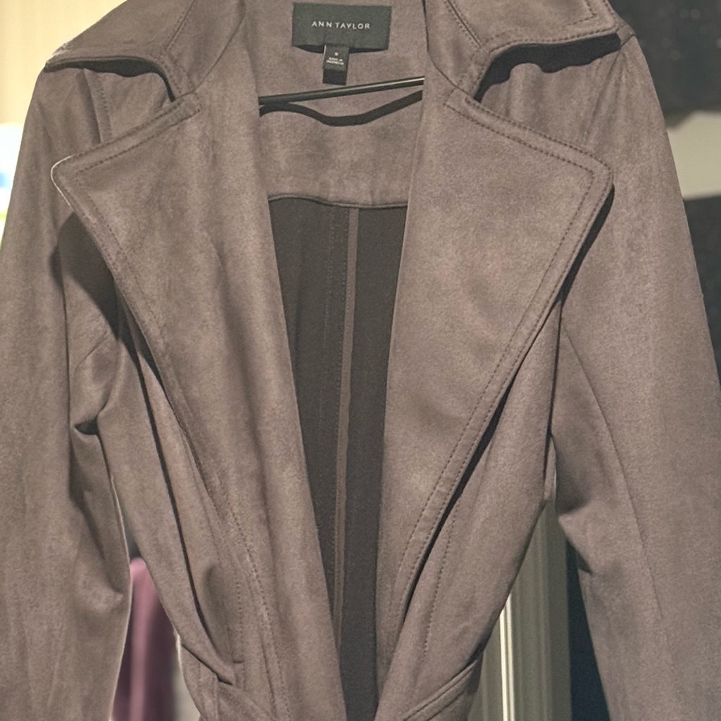 Ann Taylor Gray Trench Coat For Women